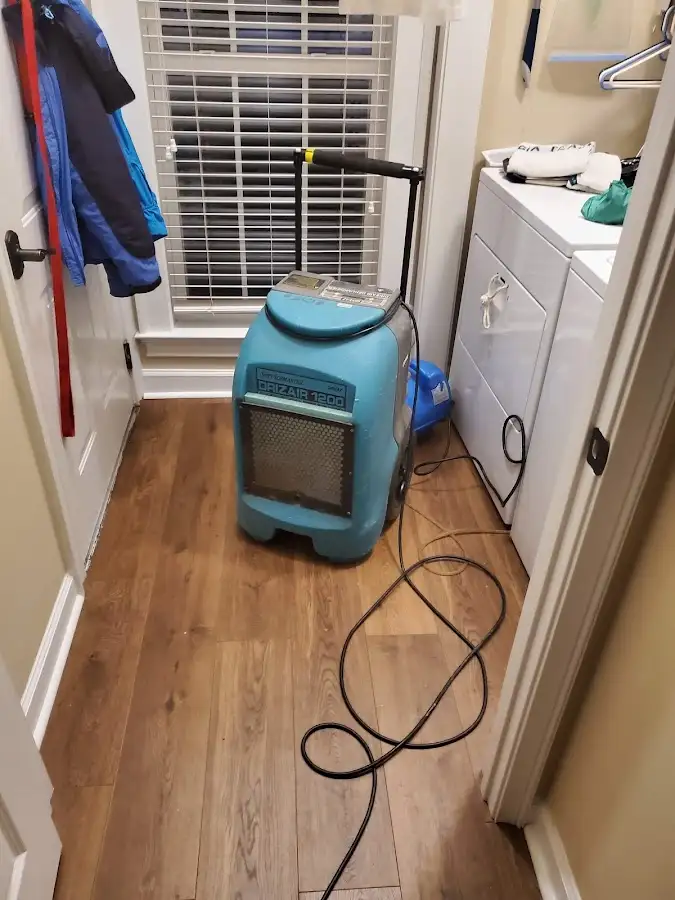 Commercial dehumidifier deployed for Flood Damage Cleanup in Wheeling